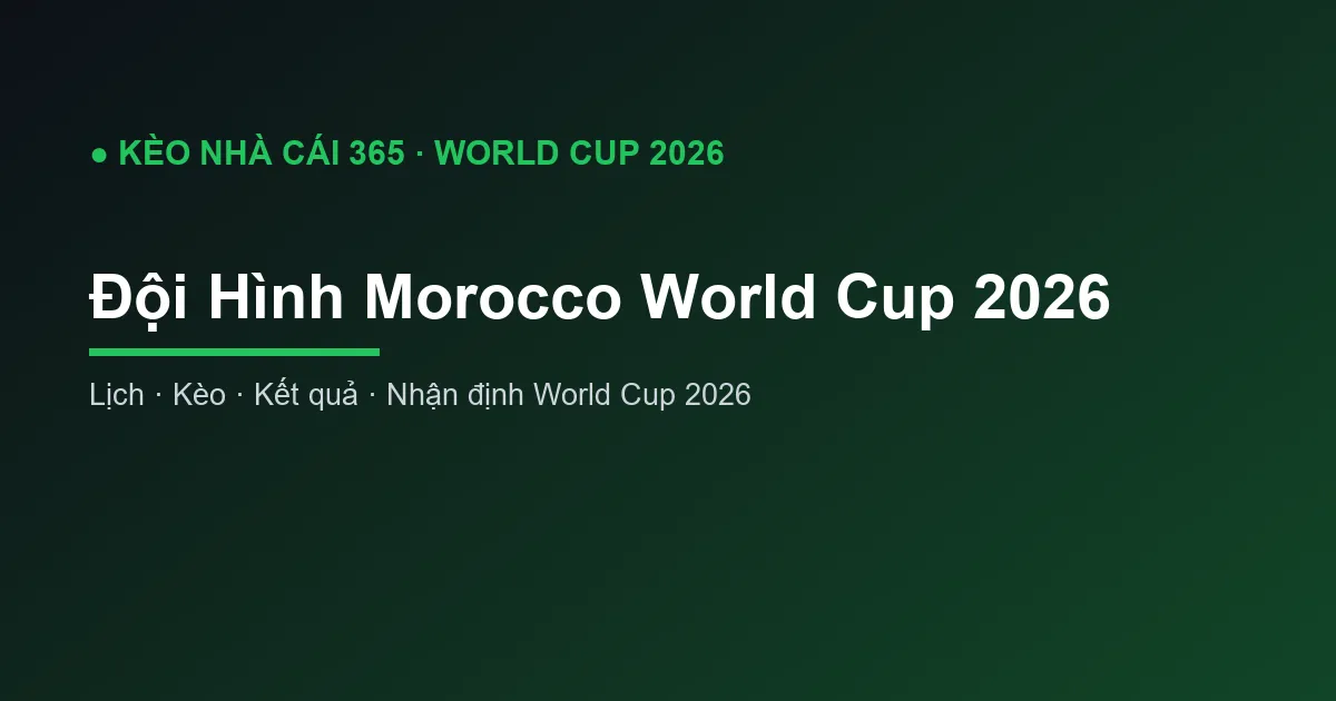 Đội Hình Morocco World Cup 2026: Danh Sách và Phân Tích