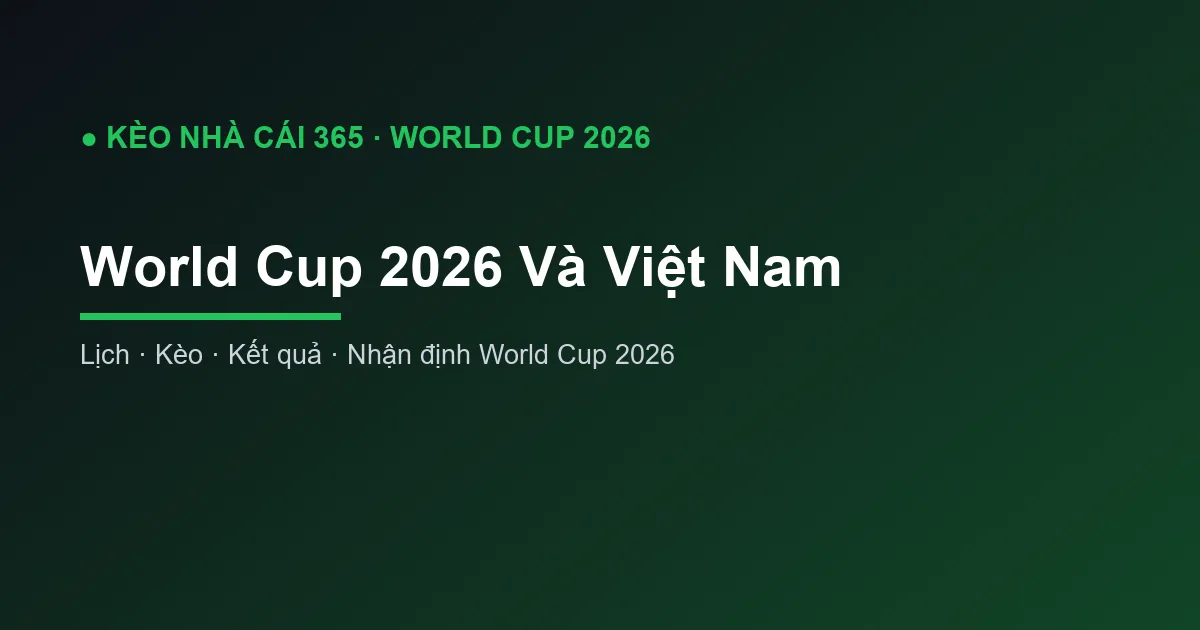 World Cup 2026 Và Việt Nam: Cơ Hội Và Hành Trình